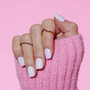 L.A Girl oh so shiny gel shine nail press ons , cloud nine white
